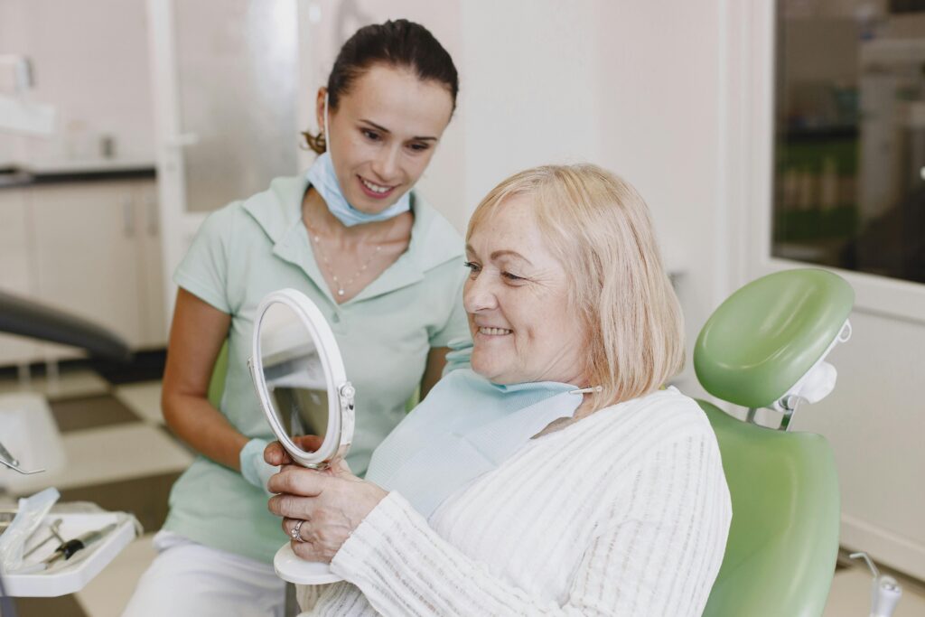 Patient receiving comprehensive dental services and smile consultation