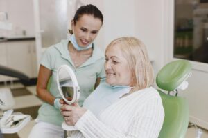 Patient receiving comprehensive dental services and smile consultation